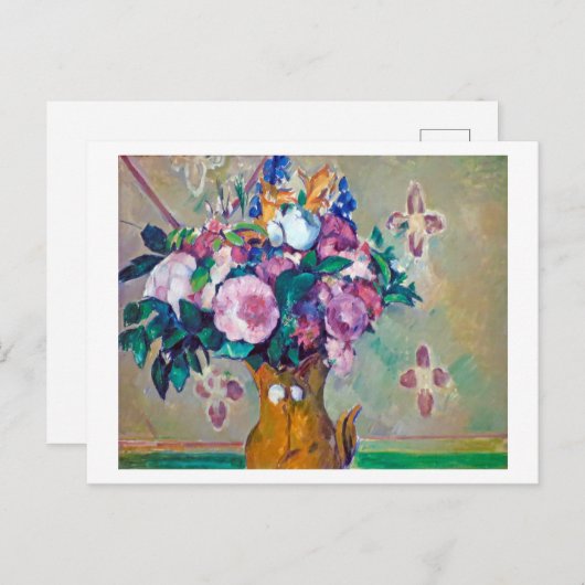 Stillleben mit Blume, Paul Cezanne Postkarte (Vorne/Hinten)