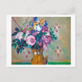 Stillleben mit Blume, Paul Cezanne Postkarte (Vorderseite)