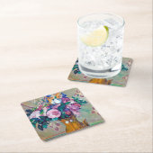 Stillleben mit Blume, Paul Cezanne Rechteckiger Pappuntersetzer (Vor Ort)