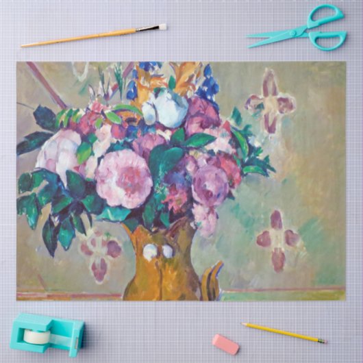 Stillleben mit Blume, Paul Cezanne Seidenpapier (Basteln)