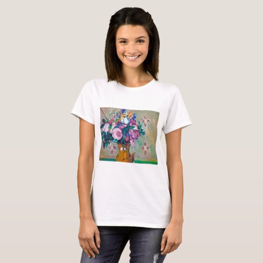 Stillleben mit Blume, Paul Cezanne T-Shirt (Vorne ganz)