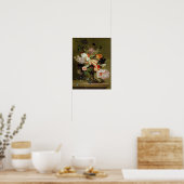 Stillleben mit Blume Poster (Küche)