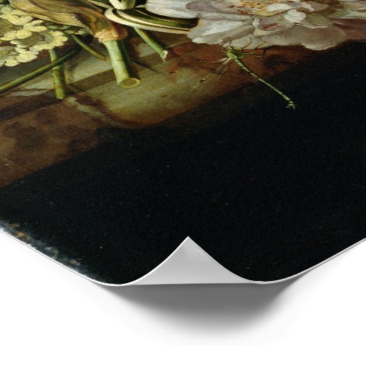 Stillleben mit Blume Poster (Ecke)