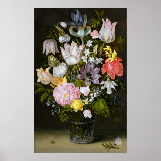 Stillleben mit Blume Poster (Vorne)