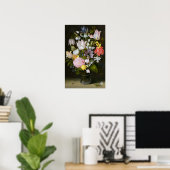 Stillleben mit Blume Poster (Heimbüro)