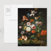 Stillleben mit Blume Postkarte (Vorne/Hinten)