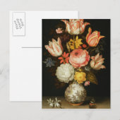 Stillleben mit Blume Postkarte (Vorne/Hinten)