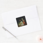 Stillleben mit Blume Quadratischer Aufkleber (Umschlag)