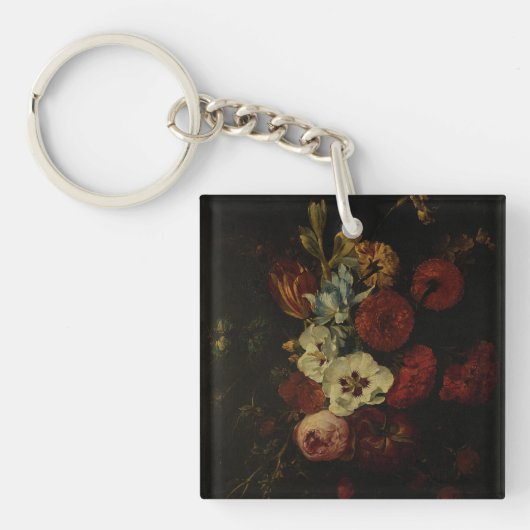 Stillleben mit Blume Schlüsselanhänger (Vorderseite)