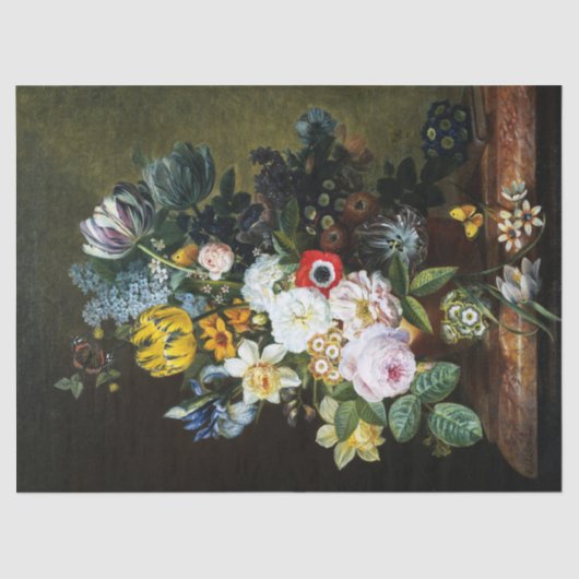 Stillleben mit Blume Seidenpapier (Vorderseite)