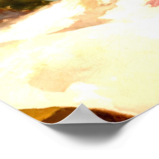 Stillleben mit Blume und Glas, Poster (Ecke)