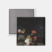 Stillleben mit Blume und Insekten Magnet (Vorderseite/Rückseite)