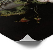 Stillleben mit Blume und Insekten Poster (Ecke)