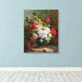 Stillleben mit Blume und Noten Leinwanddruck (Insitu (Holzboden))