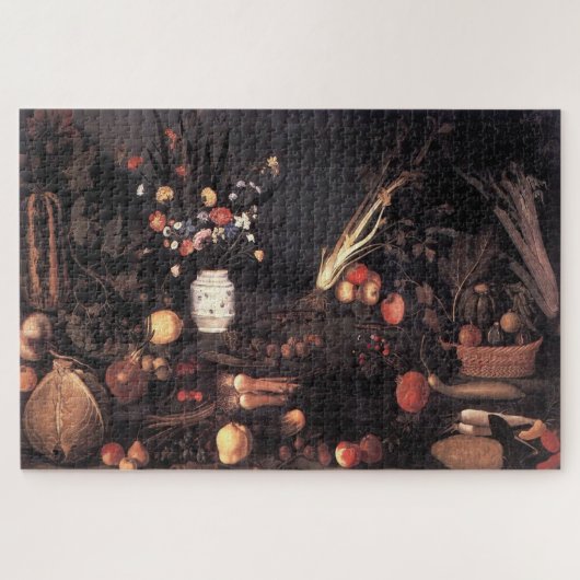Stillleben mit Blume und Obst - Caravaggio Puzzle (Horizontal)