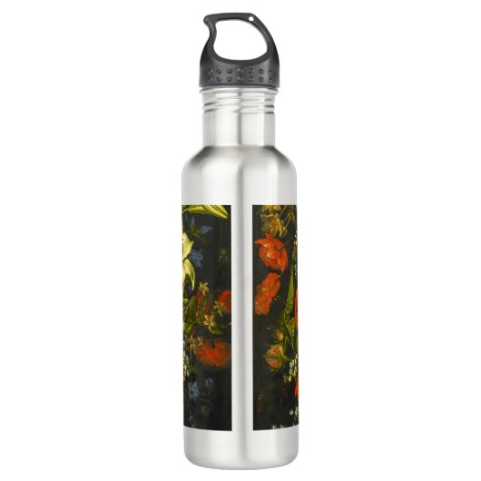 Stillleben mit Blume und Obst Edelstahlflasche (Rückseite)