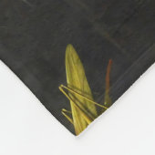 Stillleben mit Blume und Obst Fleecedecke (Ecke)