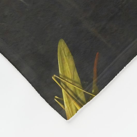 Stillleben mit Blume und Obst Fleecedecke (Ecke)