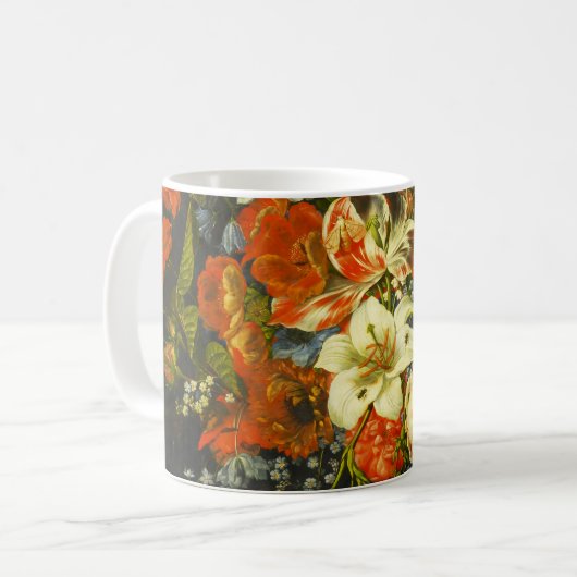 Stillleben mit Blume und Obst Kaffeetasse (Vorderseite Links)