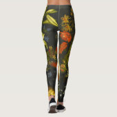 Stillleben mit Blume und Obst Leggings (Rückseite)