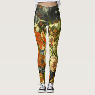 Stillleben mit Blume und Obst Leggings