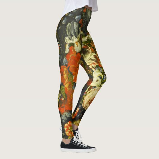 Stillleben mit Blume und Obst Leggings (Rechts)