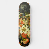 Stillleben mit Blume und Obst Skateboard (Vorderseite)
