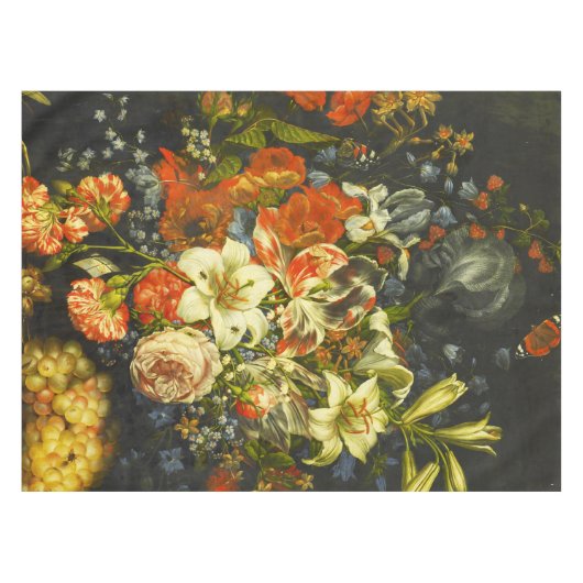 Stillleben mit Blume und Obst Tischdecke (Vorderseite (Horizontal))