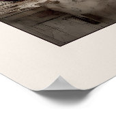 Stillleben mit Blume und Plakaten - Drucken Poster (Ecke)