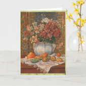 Stillleben mit Blume und Prickly Birnen, Renoir Karte (Gelbe Blume)