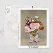 Stillleben mit Blume von Edouard Manet Postkarte (Vorne/Hinten)