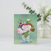 Stillleben mit Blume von Edouard Manet Postkarte (Stehend Vorderseite)