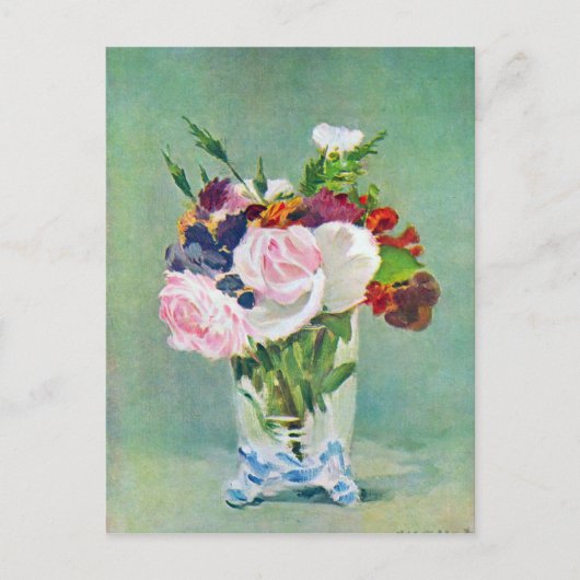 Stillleben mit Blume von Edouard Manet Postkarte (Vorderseite)