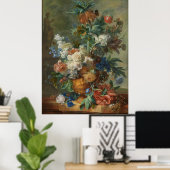 Stillleben mit Blume von Jan van Huysum Poster (Heimbüro)