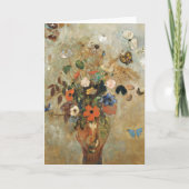 Stillleben mit Blume von Odilon Redon Karte (Vorderseite)