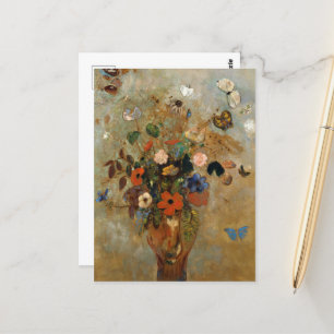 Stillleben mit Blume von Odilon Redon Postkarte