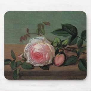 Stillleben mit Blumen auf einem Sims Mousepad