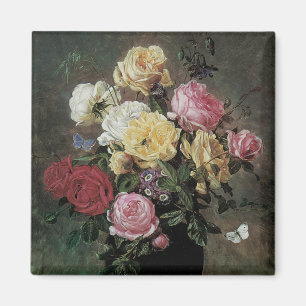 Stillleben mit Blumen in einer Vase von Olaf Herma Magnet