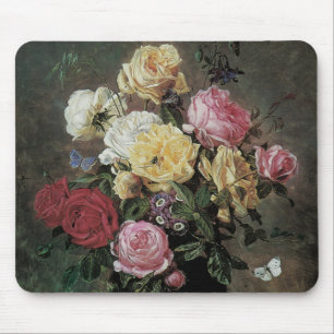 Stillleben mit Blumen in einer Vase von Olaf Herma Mousepad