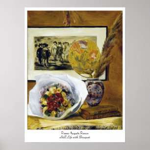 Stillleben mit Bouquet Pierre Auguste Renoir Poster