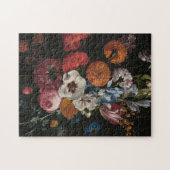 Stillleben mit Bouquet von Blume | Johan Johnsen Puzzle (Horizontal)