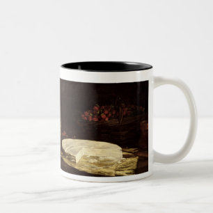Stillleben mit Briekäse, 1863 Zweifarbige Tasse