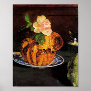 Stillleben mit Brioche von Édouard Manet Poster