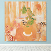 Stillleben mit Bronzekopf Leinwanddruck (Insitu (Holzboden))