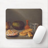 Stillleben mit Brot, 1648 Mousepad (Mit Mouse)