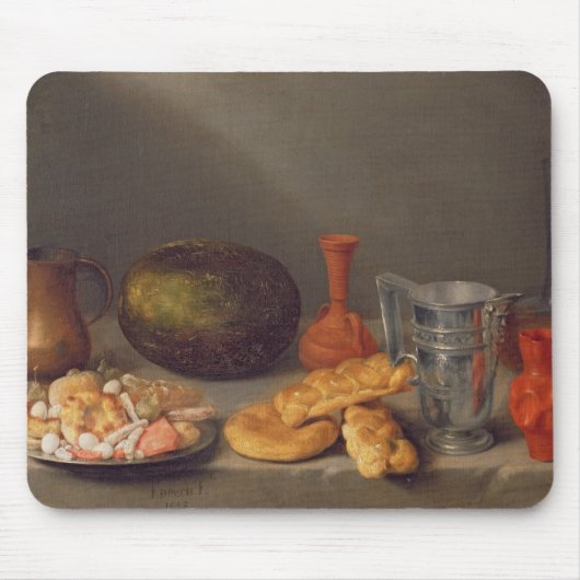 Stillleben mit Brot, 1648 Mousepad (Vorne)