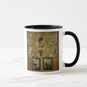 Stillleben mit Buch-Blättern und Bildern, 1783 Tasse