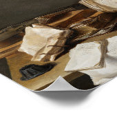 Stillleben mit Büchern | Jan Davidsz de Heem Poster (Ecke)