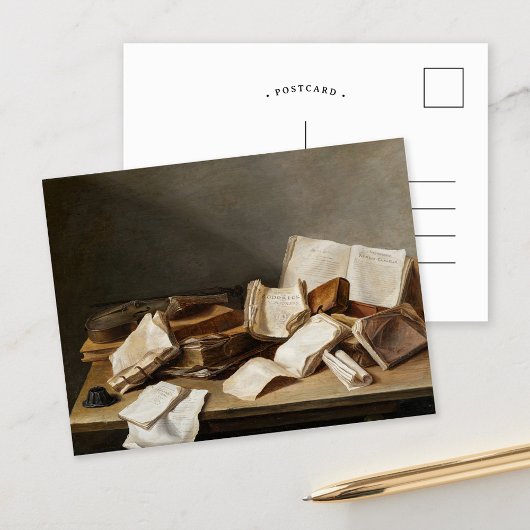 Stillleben mit Büchern | Jan Davidsz de Heem Postkarte