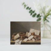 Stillleben mit Büchern und einer Geige - Bildende Postkarte (Stehend Vorderseite)